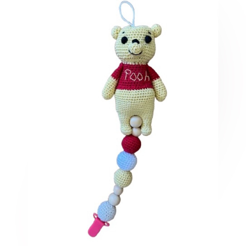 Winnie the Pooh Baby Pacifier Holder/ Stroller Toy